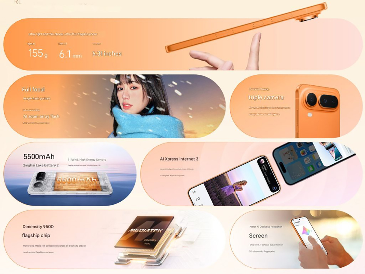 Các tính năng chính của HONOR Magic8 Pro Air