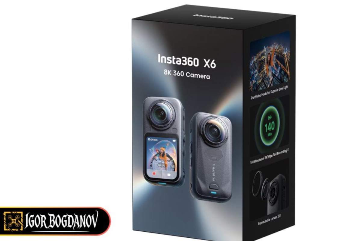 Mặt trước hộp bán lẻ của Insta360 X6 hé lộ khả năng quay 8K đỉnh cao
