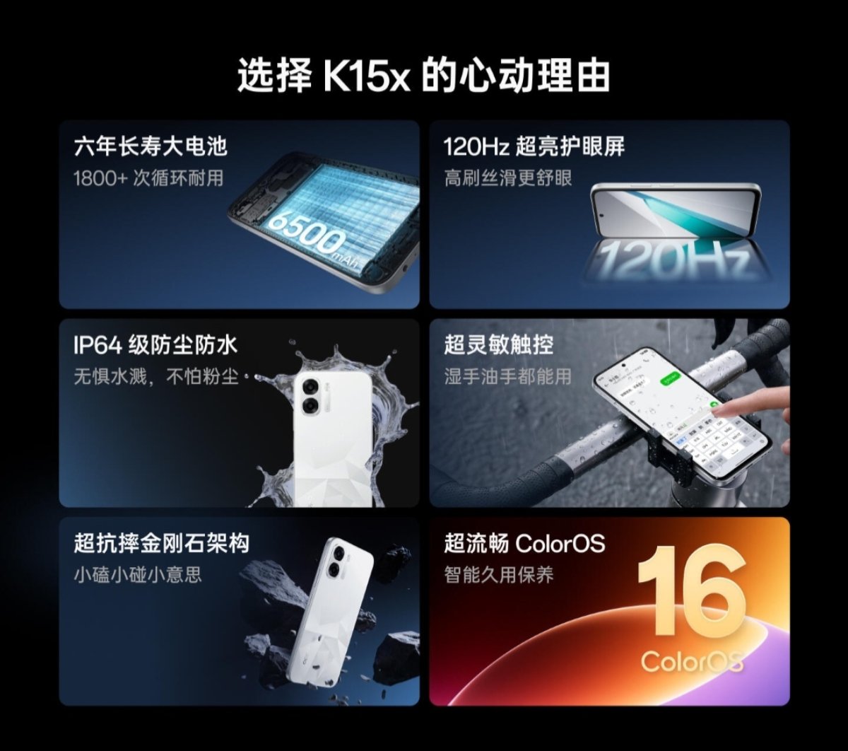 Các tính năng chính của OPPO K15x