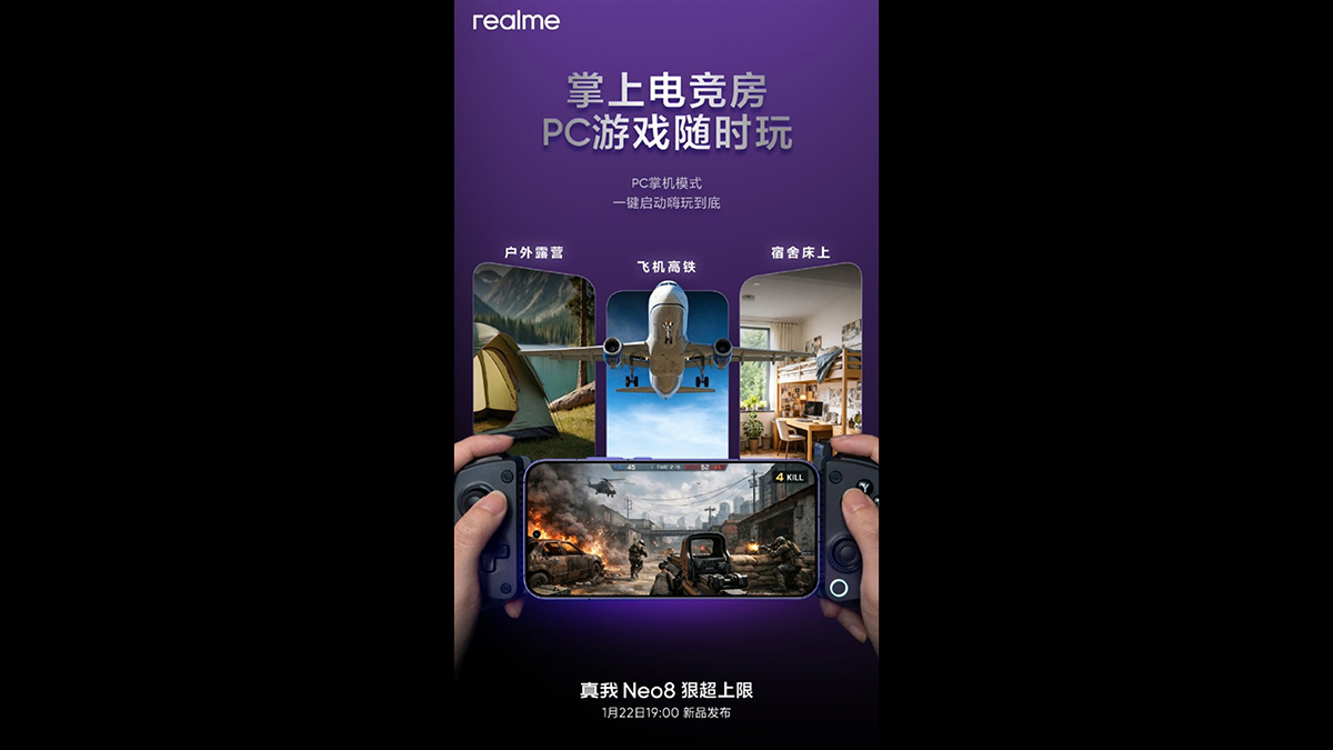 realme Neo 8 có chế độ chơi game cầm tay PC