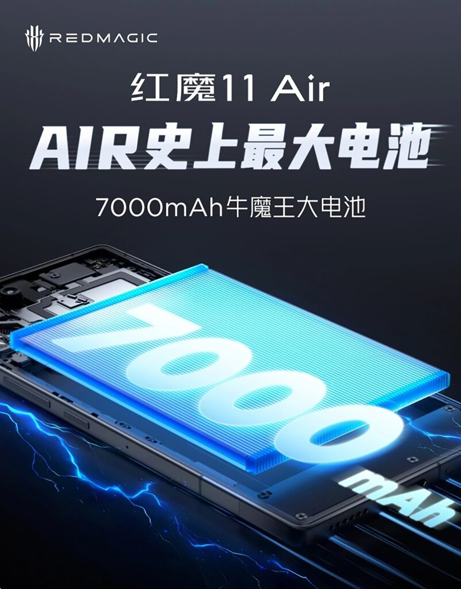 RedMagic 11 Air sẽ có pin khủng 7000 mAh