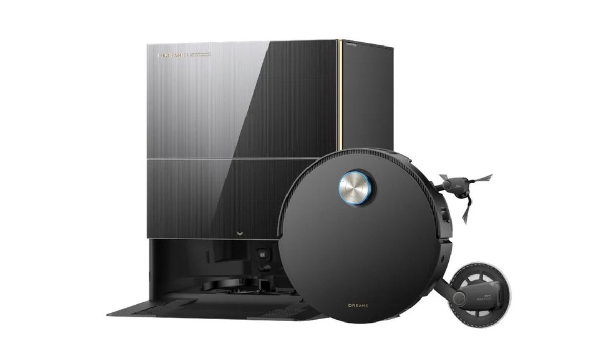 Robot hút bụi flagship Dreame X60 Ultra Extreme sở hữu thiết kế hiện đại cùng hệ thống cánh tay kép vươn dài ấn tượng