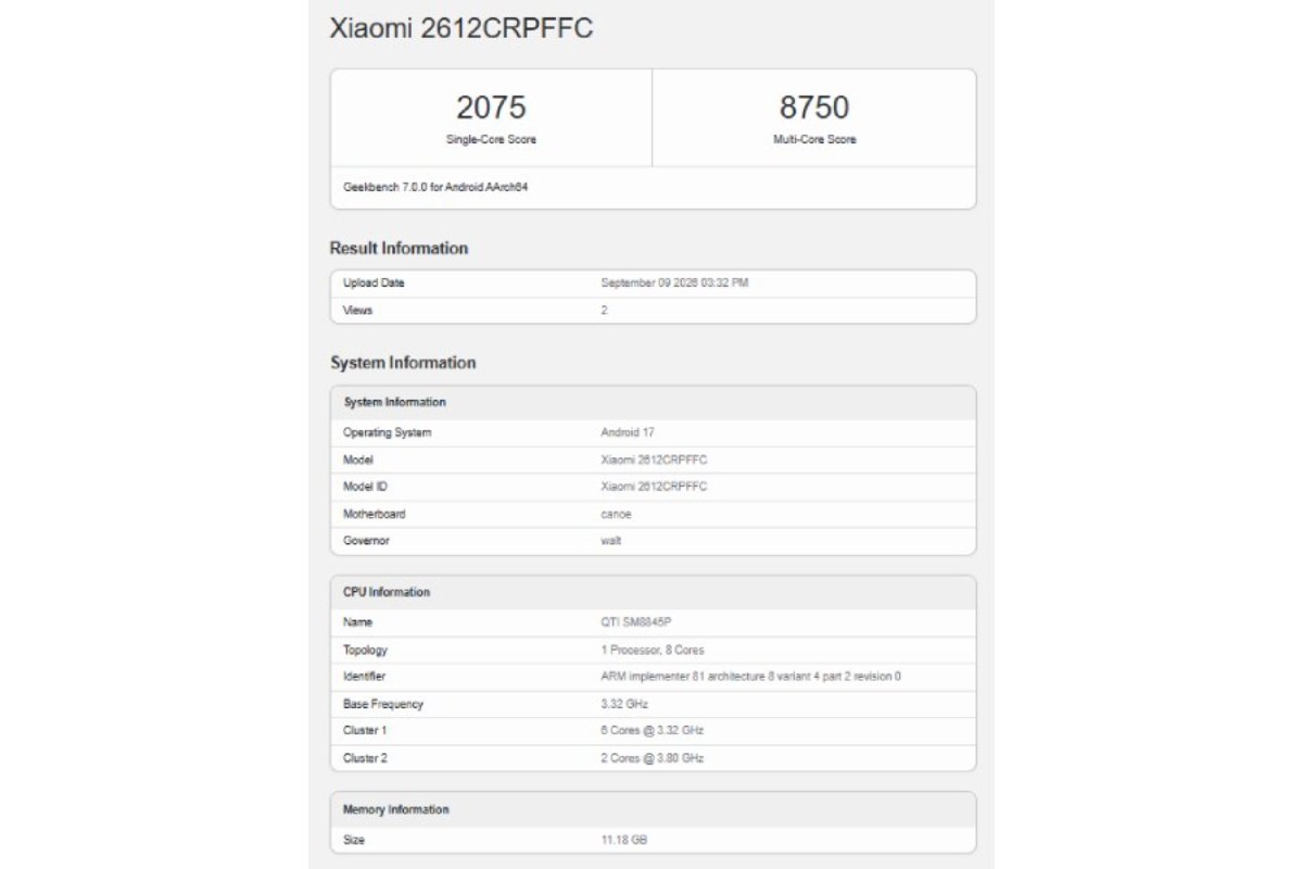 Xiaomi Pad 9 lộ hiệu năng khá tốt trên Geekbench