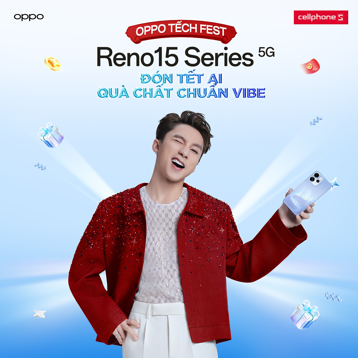 Check-in Booth OPPO Reno15 tại CellphoneS để nhận quà hấp dẫn