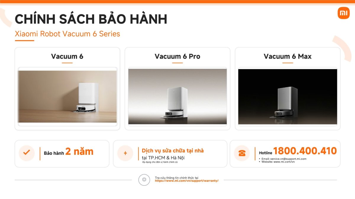 Xiaomi triển khai dịch vụ sửa chữa tại nhà cho Robot Vacuum 6 Series