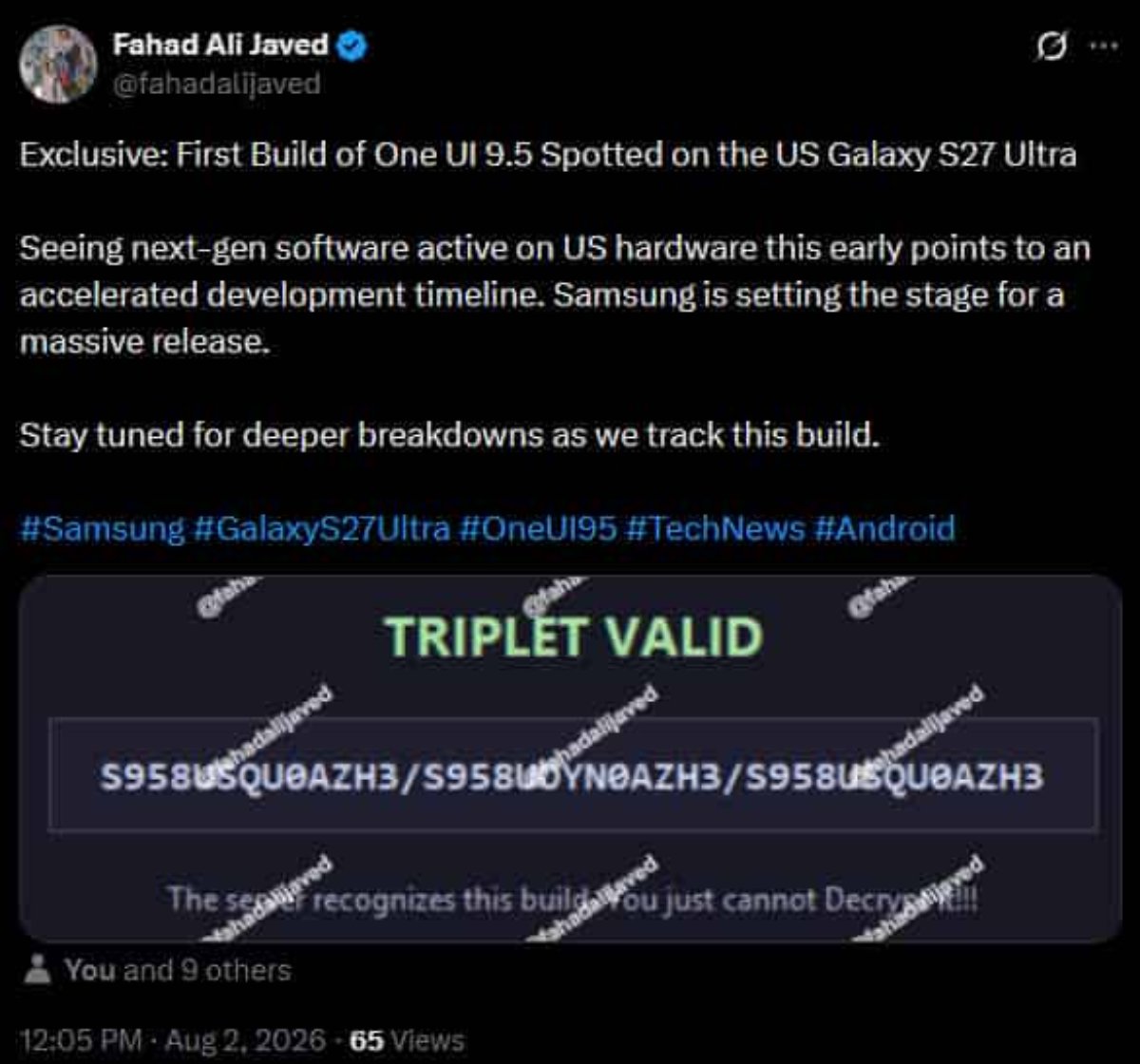 Samsung đã bắt đầu phát triển One UI 9.5 trên dòng Galaxy S27