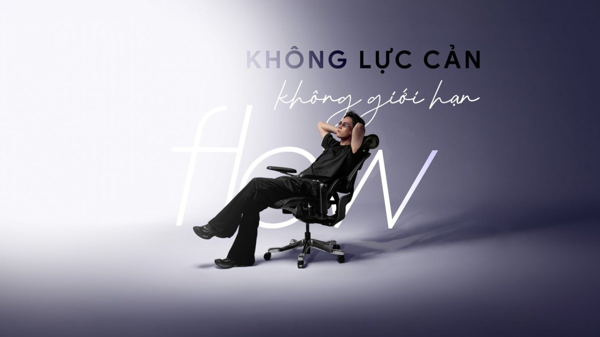 HyperWork Flow ra mắt: Ghế công thái học tựa lưng kép "cứu rỗi" cột sống dân văn phòng