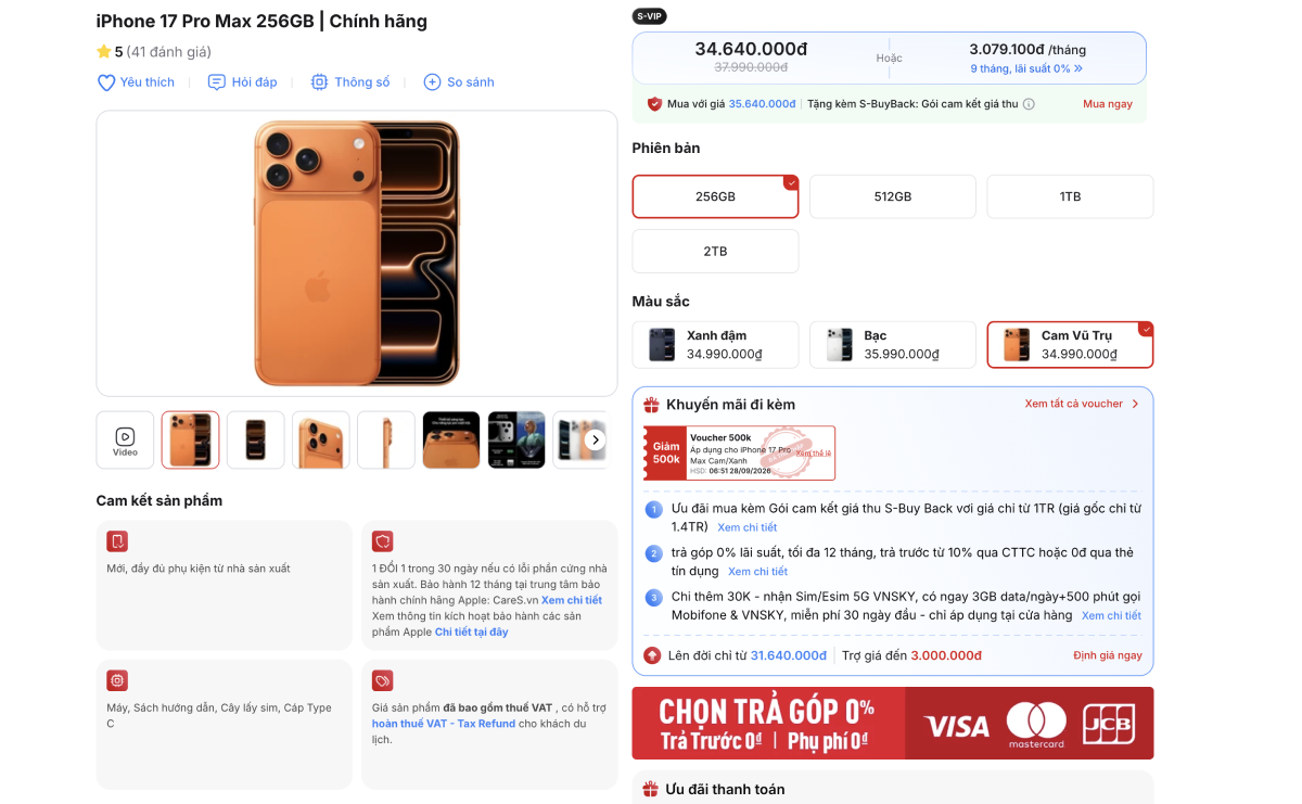 iPhone 17 Pro Max hiện có giá hấp dẫn