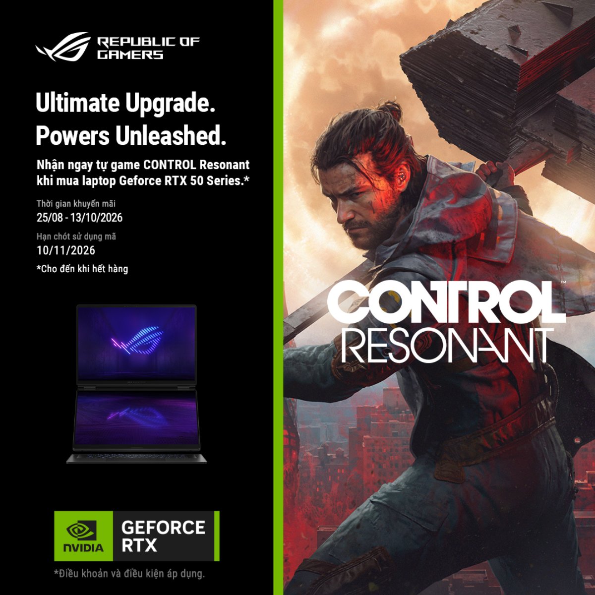 ASUS tặng game Control Resonant cho khách hàng