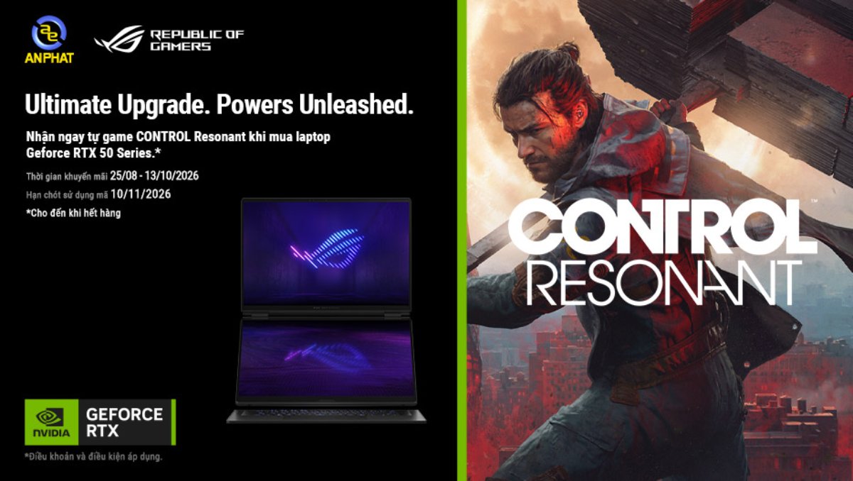 ASUS tặng game Control Resonant khi mua laptop ROG & TUF Gaming RTX 50 Series