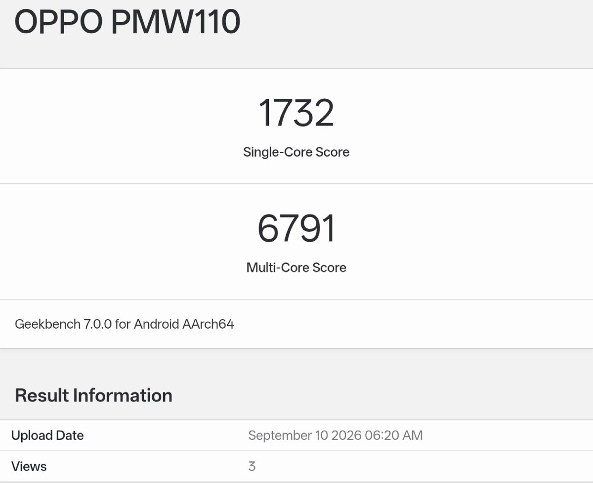 OPPO Find X10 được thử nghiệm trên Geekbench 7