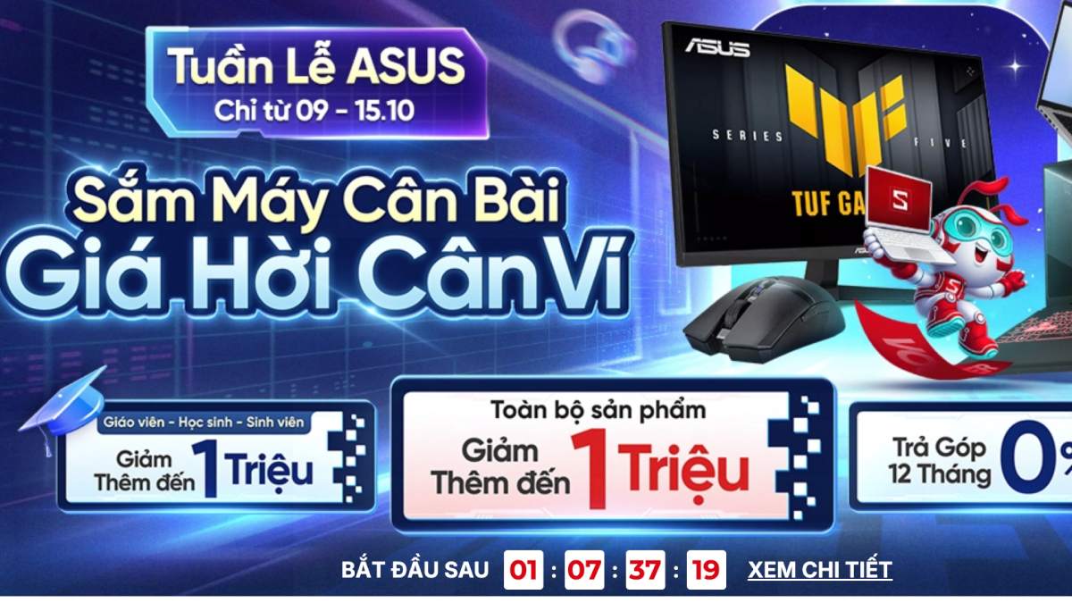 Tuần lễ ASUS tại CellphoneS: Sắm máy xịn, giá hời hết cỡ