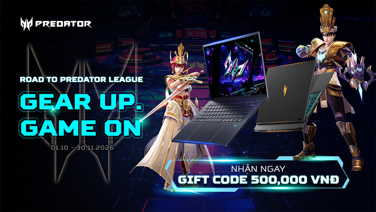 Săn ngay E-Gift Code 500K khi tậu laptop Acer chiến game Săn ngay E-Gift Code 500K khi tậu laptop Acer chiến game