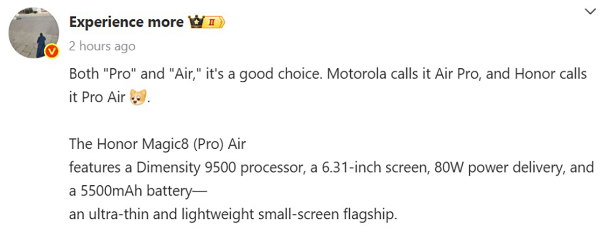 HONOR Magic8 Pro Air sẽ có thiết kế siêu mỏng, cấu hình mạnh mẽ