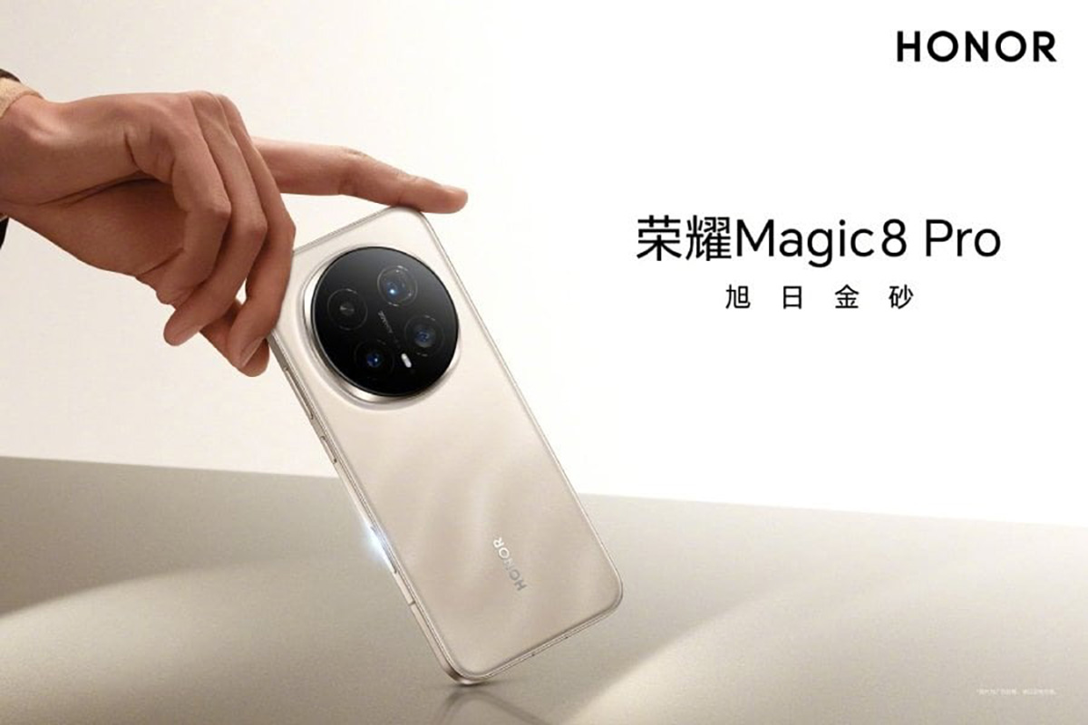 Honor Magic8 Pro màu trắng vàng