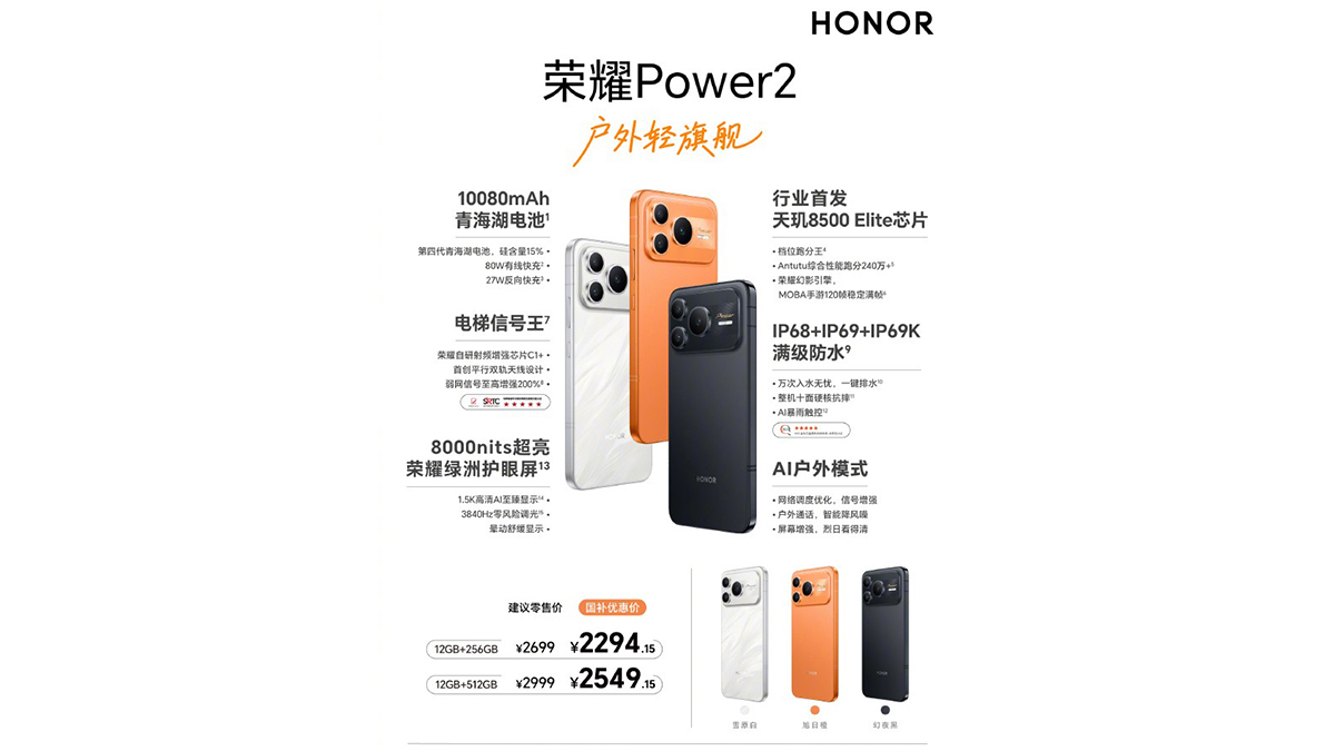 HONOR Power 2 có giá hấp dẫn