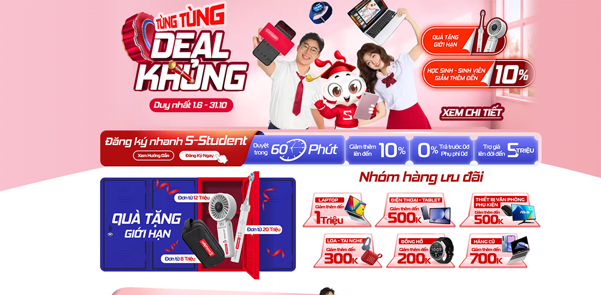 Tùng tùng deal khủng - Chào năm học mới lên đời thiết bị mới tại CellphoneS