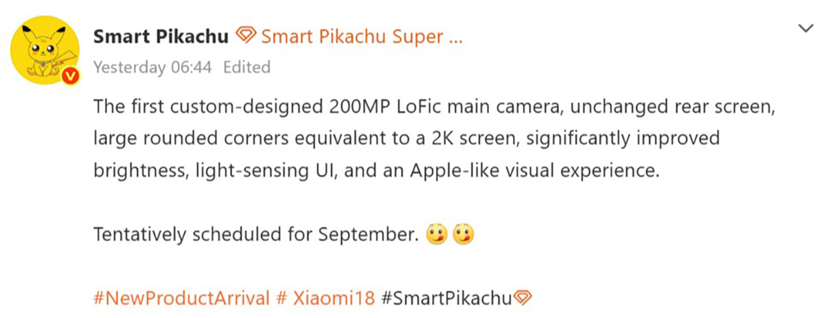 Xiaomi 18 Pro Series sẽ có hệ thống camera cao cấp