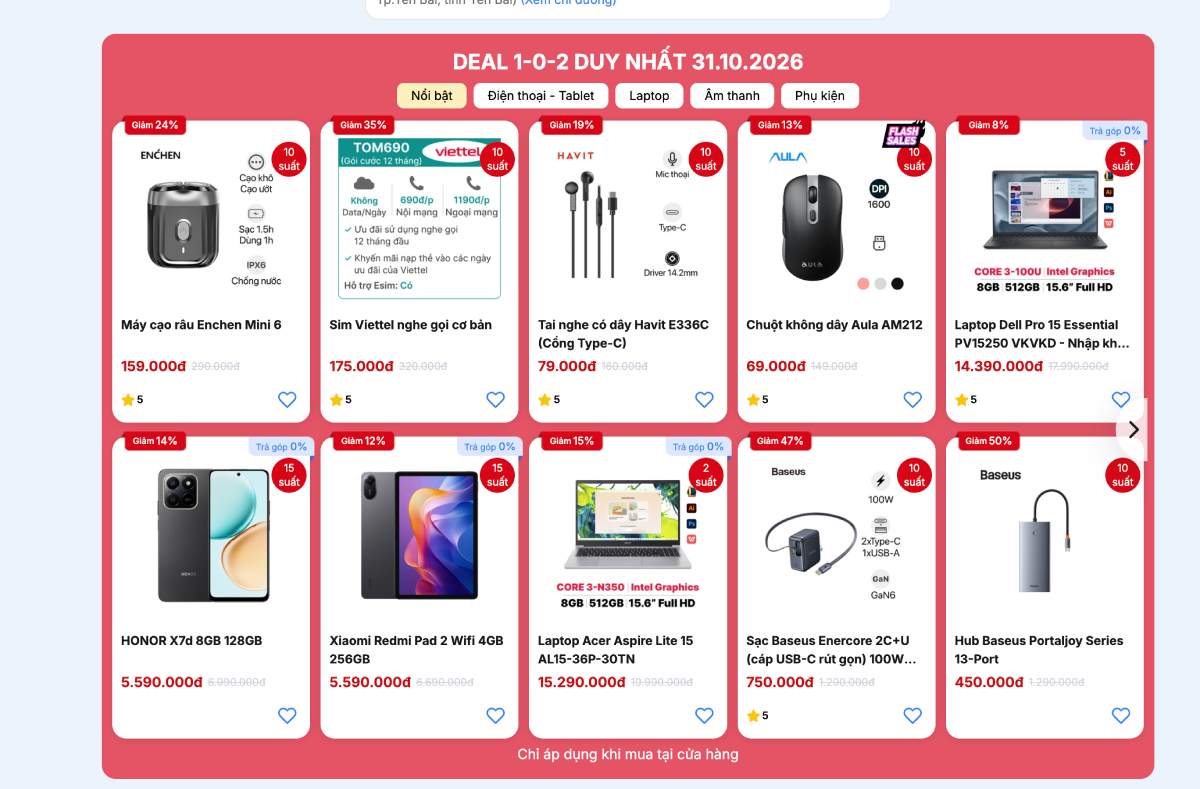 Các deal hot mà bạn không nên bỏ qua nhân dịp CellphoneS khai trương cửa hàng mới