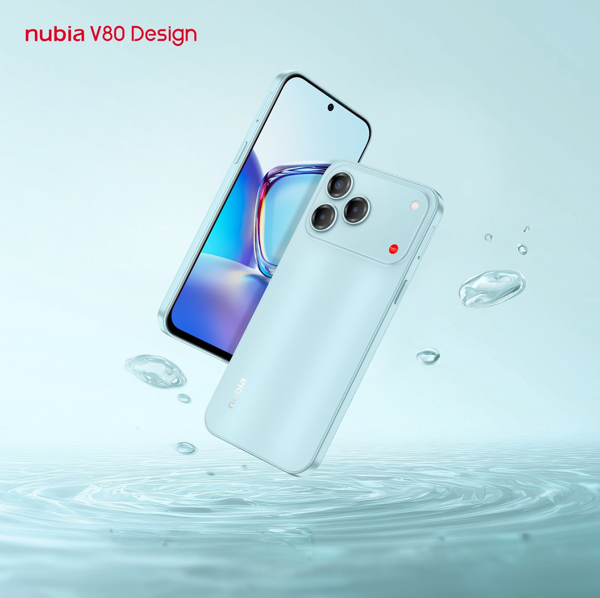nubia V80 Design có thiết kế mặt sau lấy cảm hứng từ dòng iPhone 17 Pro của Apple