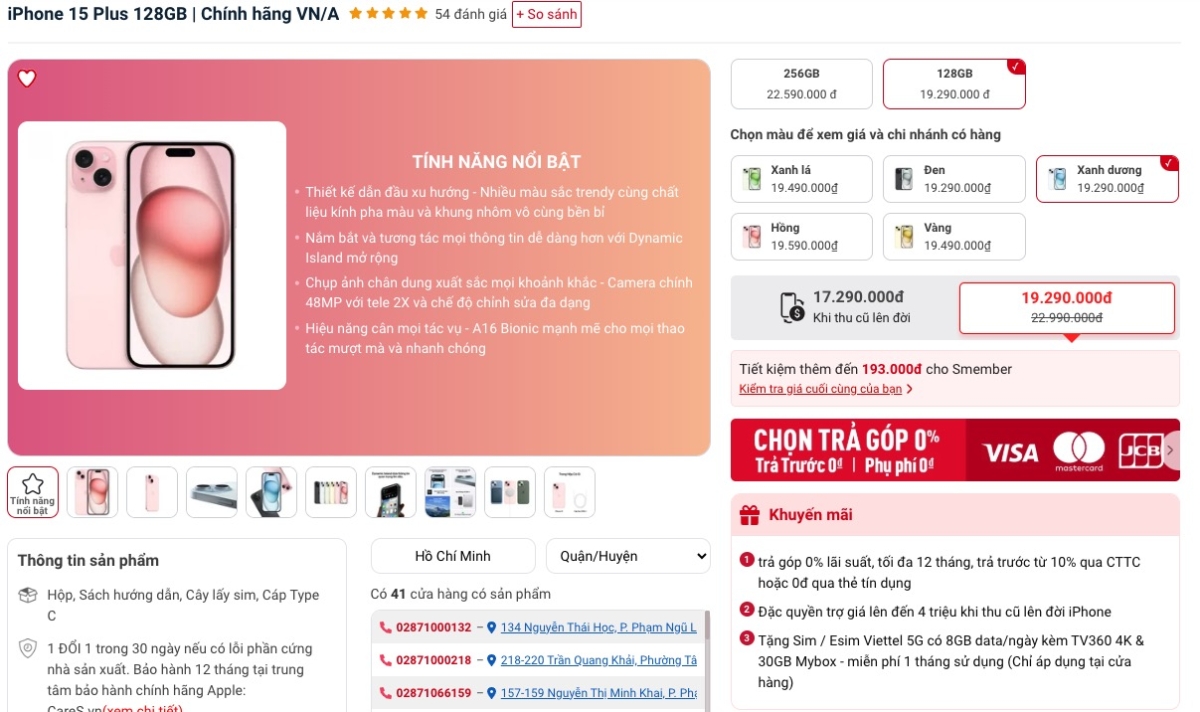 iPhone 15 Plus hiện có giá hấp dẫn iPhone 15 Plus hiện có giá hấp dẫn
