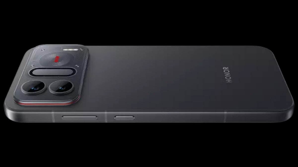 Rear view of the Honor Win RT 2 in Quick Black