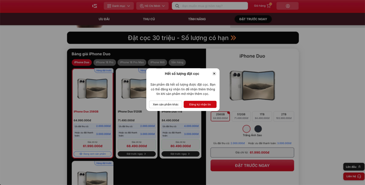 iPhone Duo cháy hàng tại CellphoneS