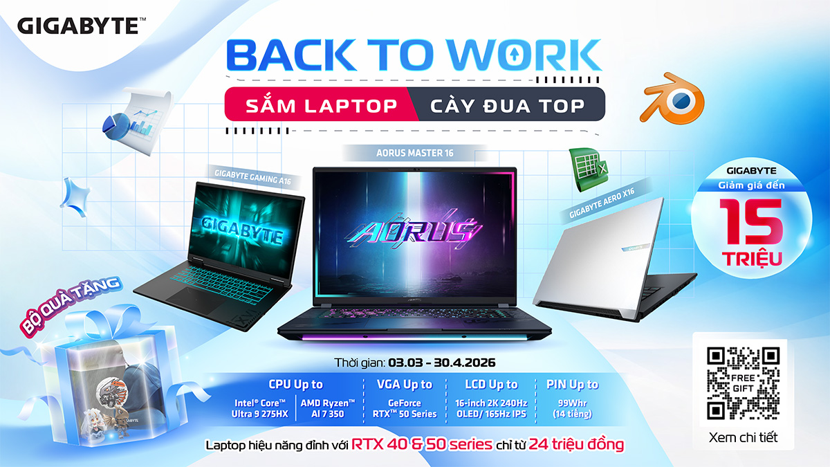 Khuyến mãi laptop GIGABYTE