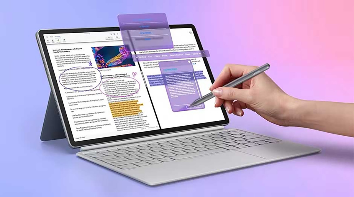 Tablet Lenovo hỗ trợ bút cảm ứng và bàn phím đầy đủ