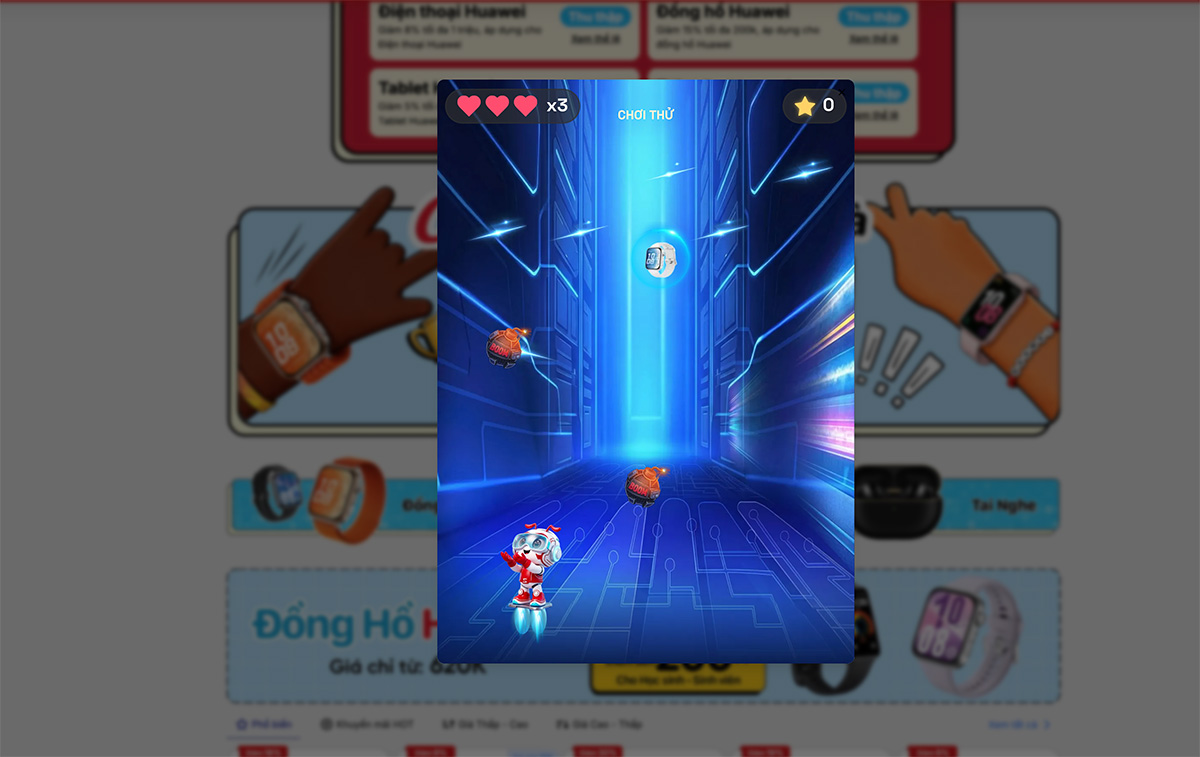Cách chơi mini game khá đơn giản