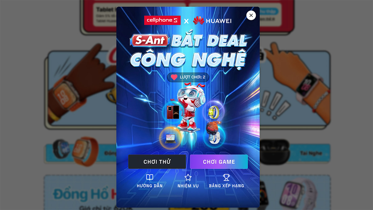Mini game Tuần lễ thương hiệu Huawei