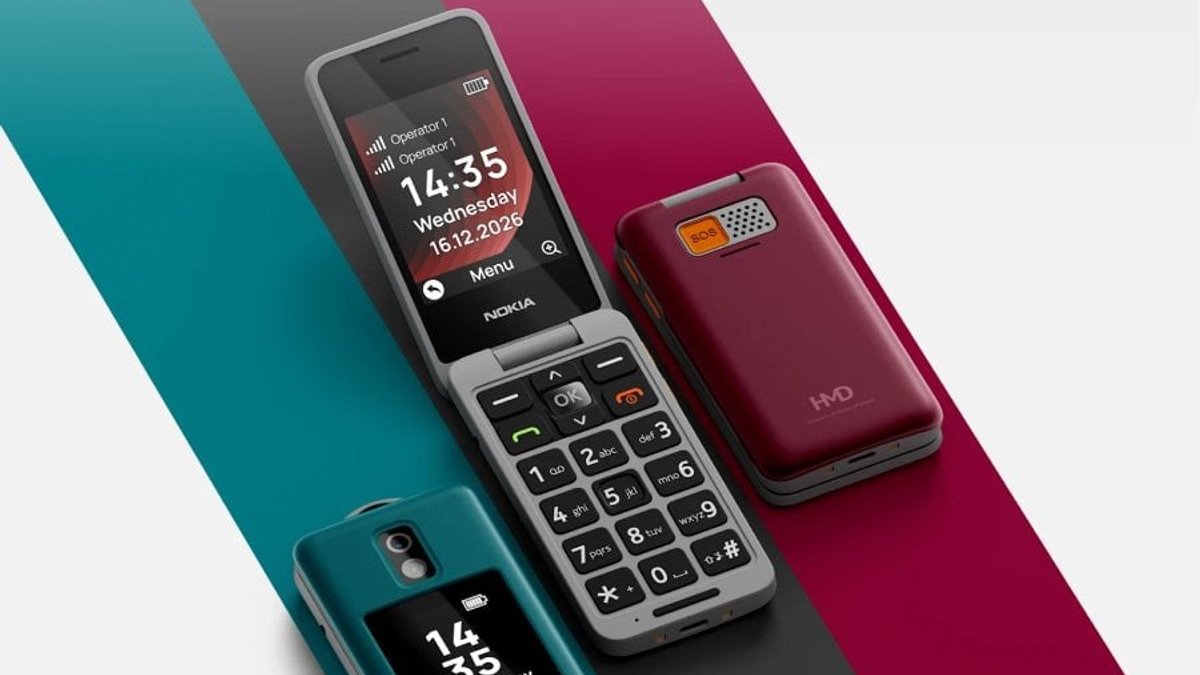 Nokia 2360 Flip lộ diện: Điện thoại nắp gập màn hình kép, có cả nút SOS khẩn cấp!