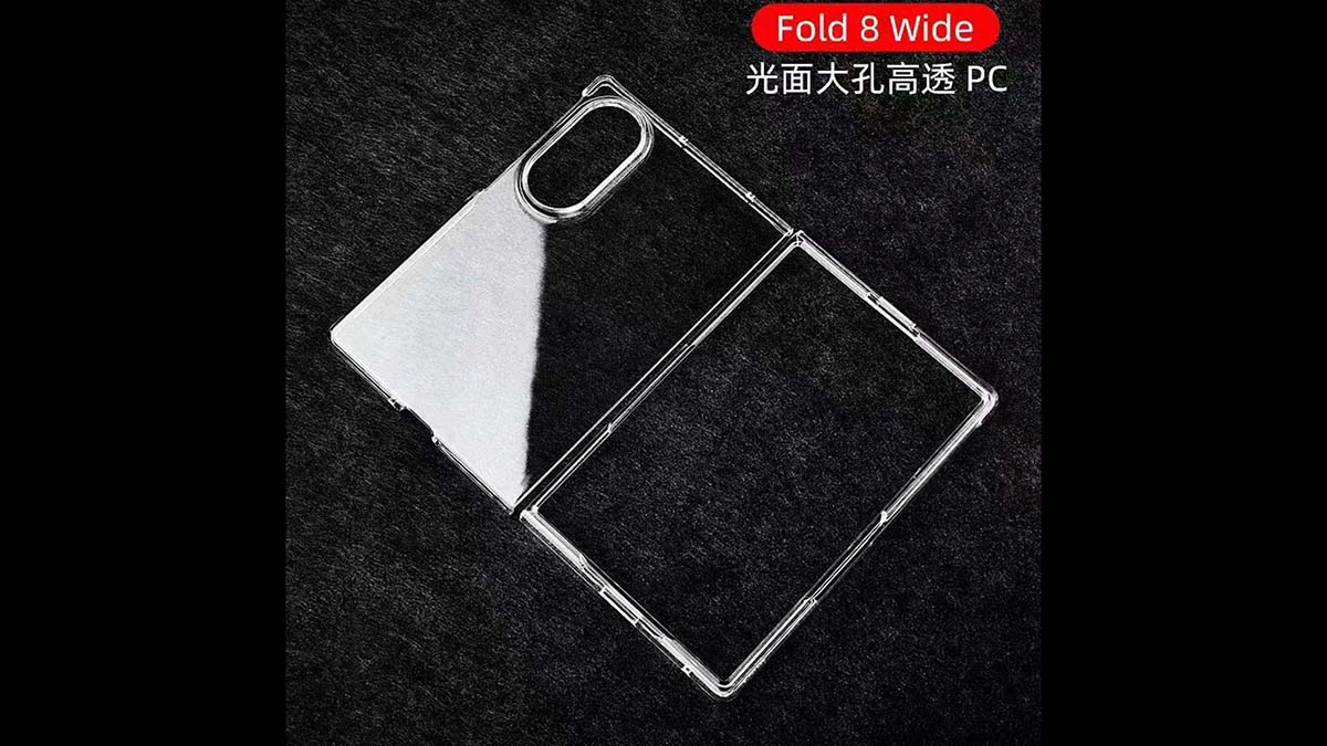 Hình ảnh ốp lưng trong suốt được cho là của Galaxy Z Fold 8 Wide sắp ra mắt