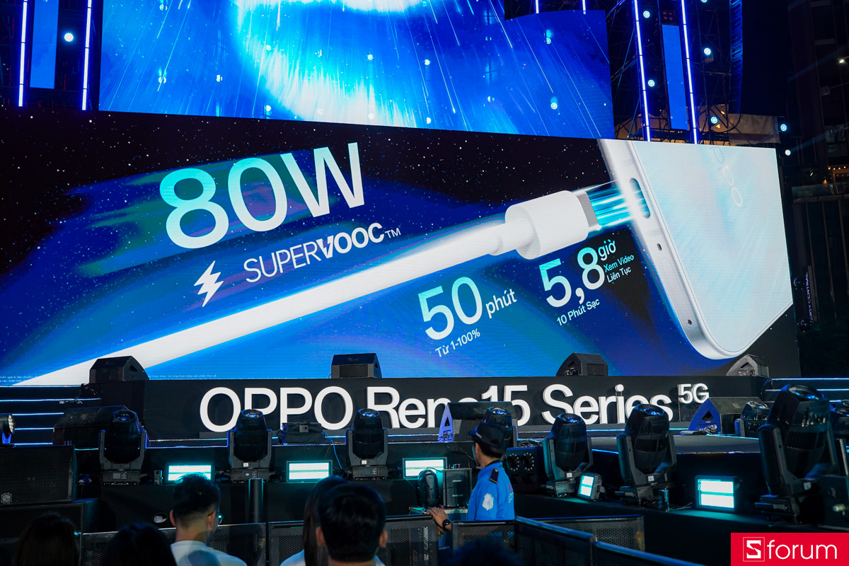 Dòng Reno15 hỗ trợ công nghệ sạc nhanh siêu tốc