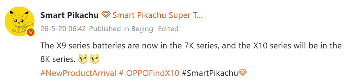 OPPO Find X10 Series sẽ có dung lượng pin khủng