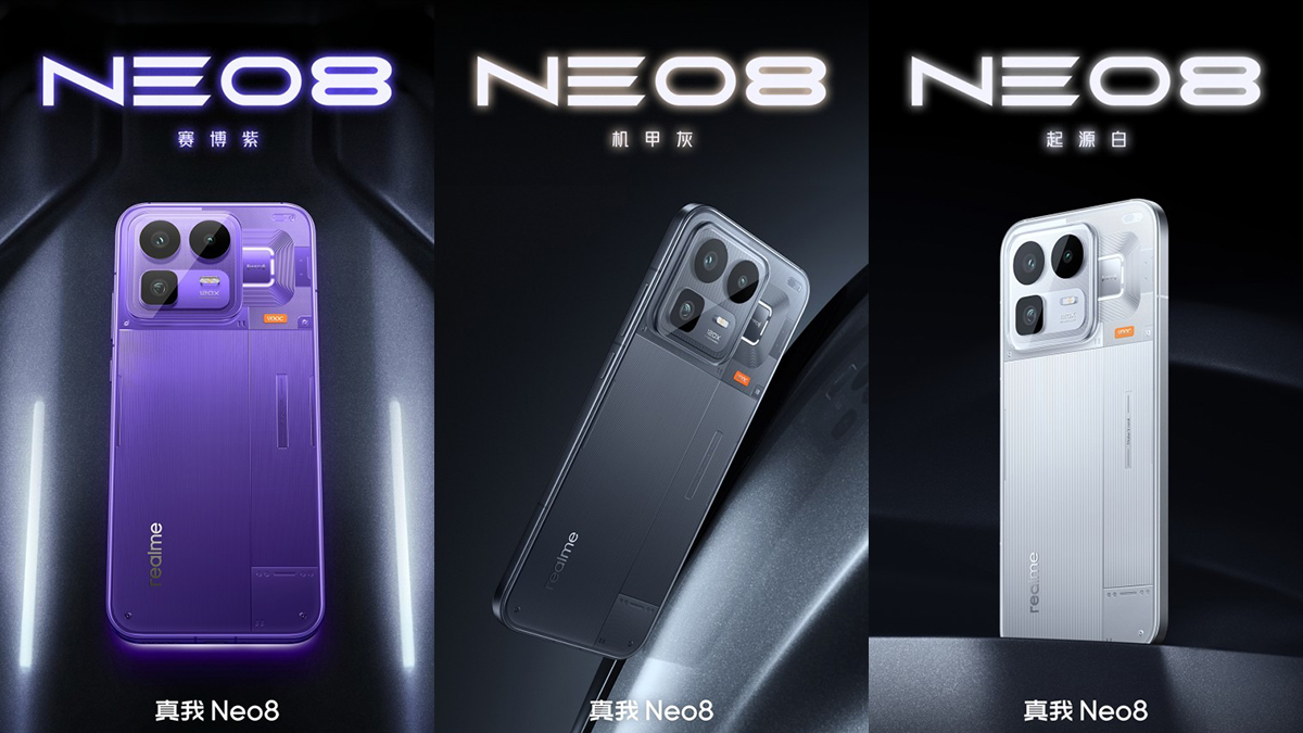 Đây là 3 tùy chọn màu tuyệt đẹp của smartphone pin khủng realme Neo8 sắp ra mắt Đây là 3 tùy chọn màu tuyệt đẹp của smartphone pin khủng realme Neo8 sắp ra mắt