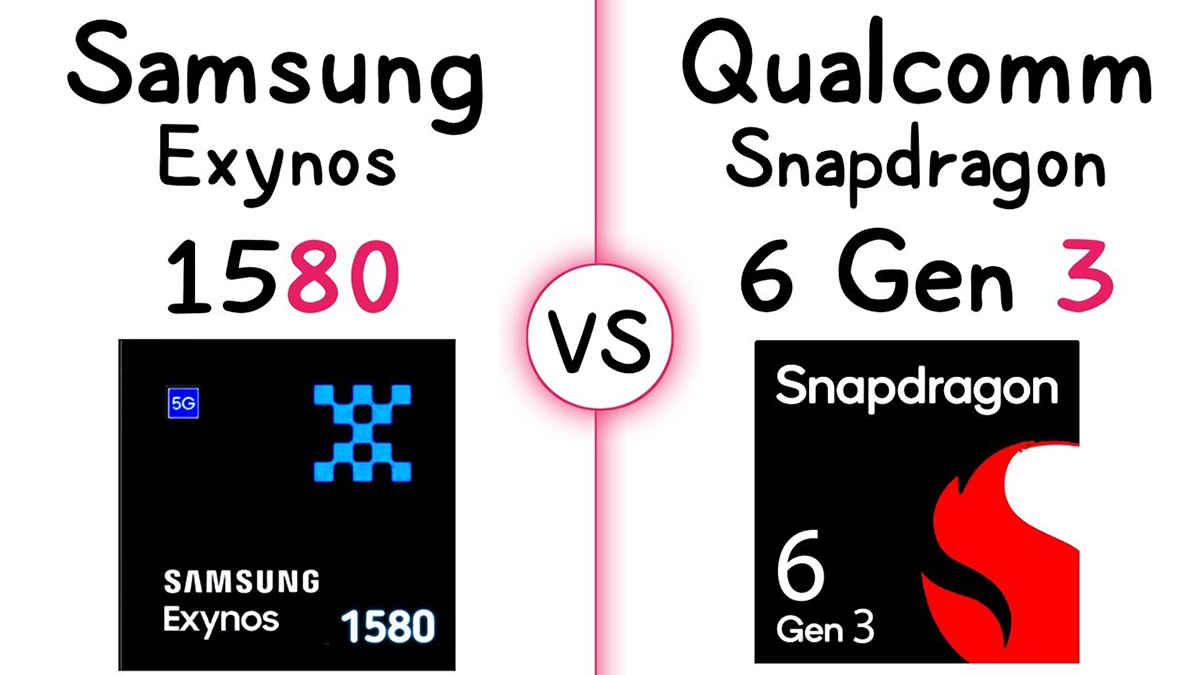 So sánh Exynos 1580 và Snapdragon 6 Gen 3