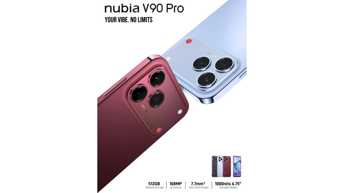 nubia V90 Pro lộ diện với thiết kế giống dòng iPhone 18 Pro