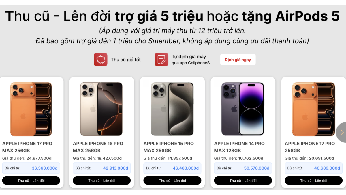 Thu cũ lên đời iPhone Duo