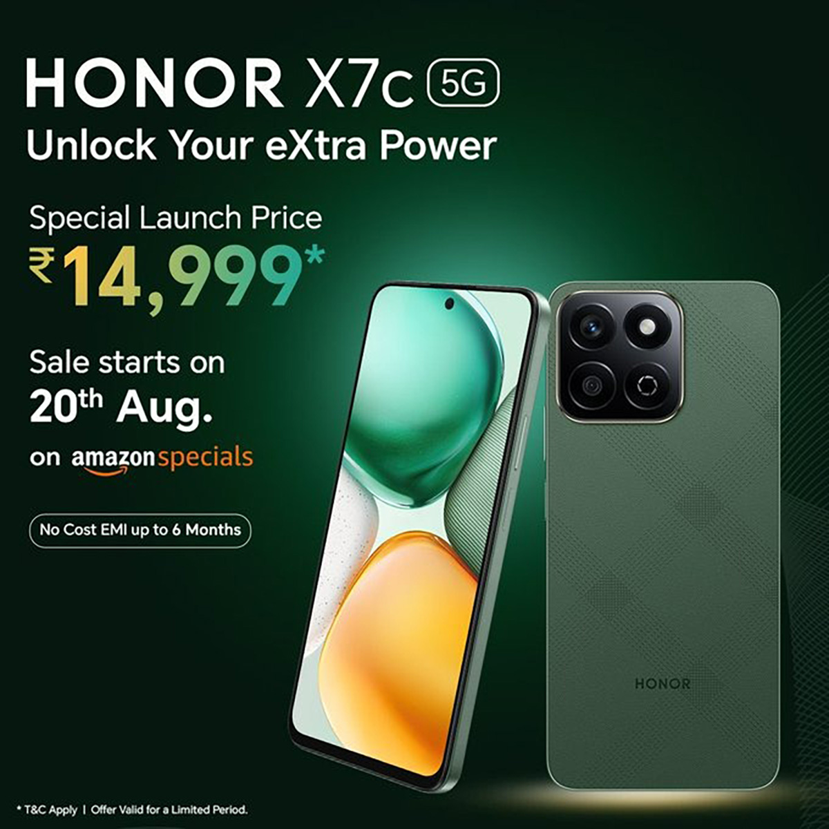 HONOR X7c ra mắt với giá phải chăng