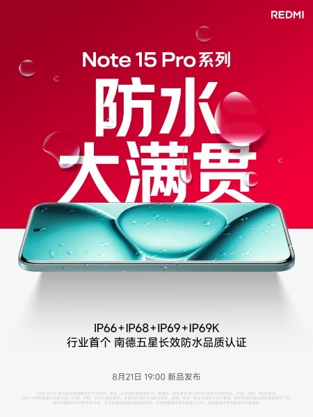 Redmi Note 15 Pro+ hỗ trợ kháng nước IP69K