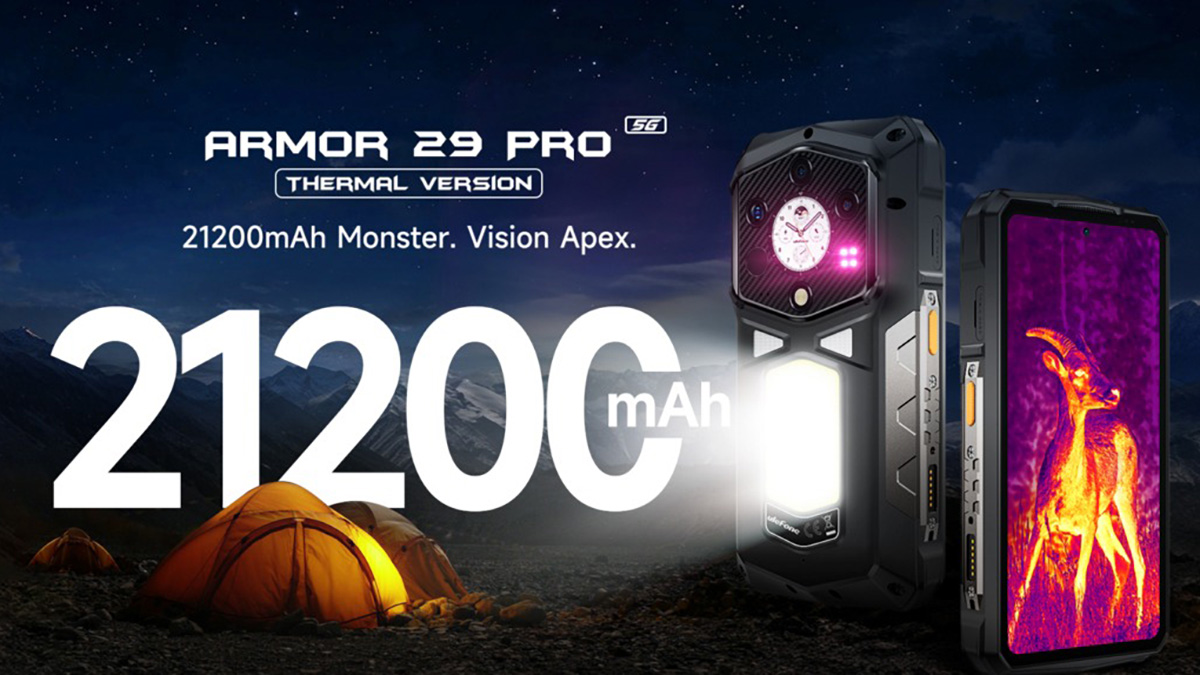 Ulefone Armor 29 Pro Thermal ra mắt: Cảm biến nhiệt chuyên dụng, pin 21200 mAh và màn hình kép