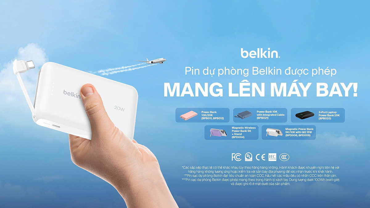 Belkin đạt chứng nhận CCC cho hầu hết các dòng sạc dự phòng - Chuẩn Apple, an toàn quốc tế