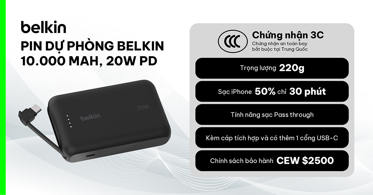 Pin sạc dự phòng Boost Charge 10,000 mAh