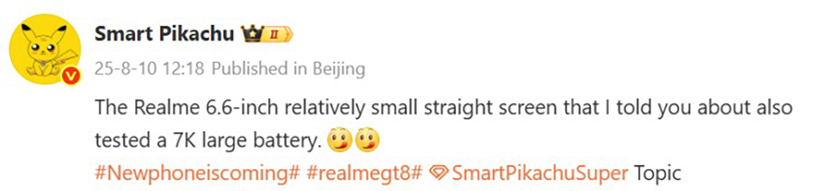 Thông tin màn hình và pin realme GT 8