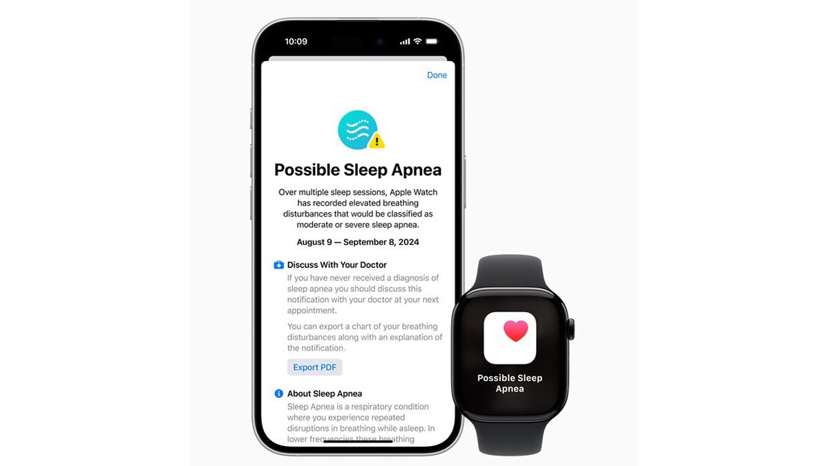 Phát hiện chứng ngưng thở khi ngủ trên Apple Watch. Ảnh: Apple.com