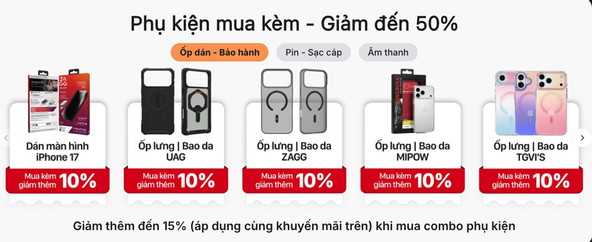 Ưu đãi mua kèm iPhone 17