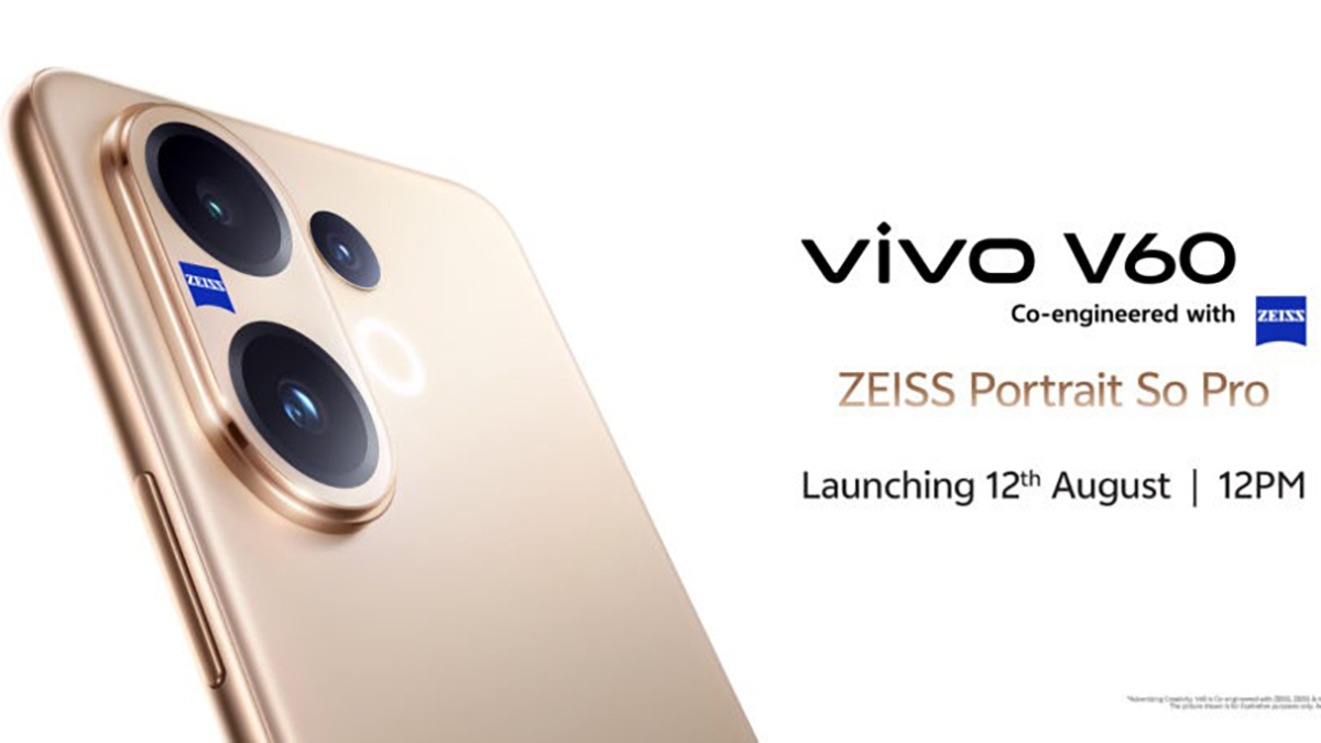 vivo V60 với pin 6500 mAh, 3 camera 50MP sẽ ra mắt vào ngày 12/8