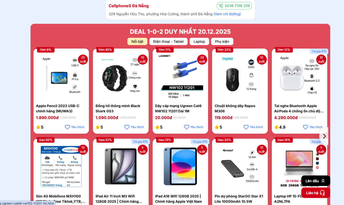 Nhiều deal hot được tung ra nhân dịp CellphoneS khai trương cửa hàng mới