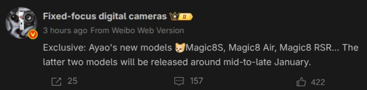 HONOR đang phát triển nhiều điện thoại Magic8 mới